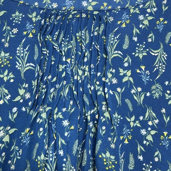 Jachs Girlfriend Blue Floral Button Blouse Women Size M - Picture 6 of 7